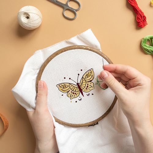 Water Soluble Embroidery Patterns Stabilizers - Rngmsi 4 Pcs Mystic Boho Stick and Stitch Embroidery Paper Wash Away, Flower Moon Cat Designs Transfer Patterns Stabilizers for Hand Sewing - color: Mystic Boho Flower