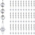 Jishi 30pk Crystal Finial Ornaments for Christmas Tree Decorations, Shatterproof Acrylic Hanging Crystals, Clear Plastic Finial Drop Christmas Ornaments for Centerpiece Chandelier Decor Party Supplies - style: Crystal Finial Drop