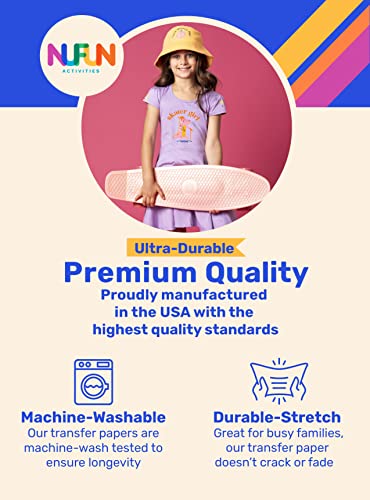 NuFun Activities Heat Transfer Paper, Dark Fabrics, 5 Sheets 8.5x11 - size: 8.5 x 11