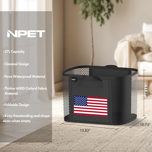 NPET 27L Laundry Basket Collapsible - color: USA Flag, size: 27L