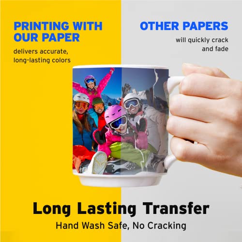 Water Slide Decal Paper Inkjet 20 Sheets A4 Size Premium Water-Slide Transfer Paper Clear Transparent Printable Water Slide Decals for Tumblers, Mugs, Glasses DIY Christmas Gift - color: Inkjet Clear, size: 20 Sheets 8.27 x 11.69 inches