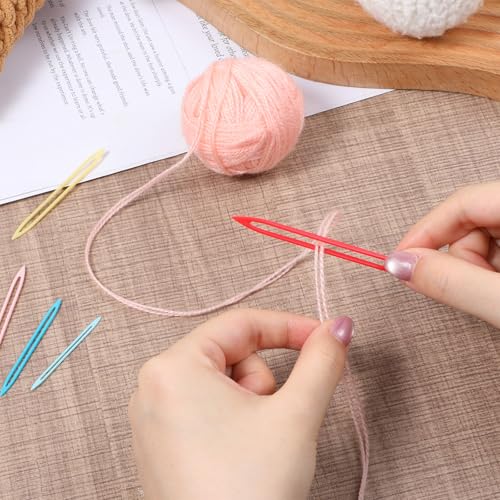 10 Pcs Yarn Needles Large Eye for Crochet Plastic Large Eye Sewing Needles for Thick Bulky Yarn Crochet Supplies and Accessories for Sewing Knitting Weaving