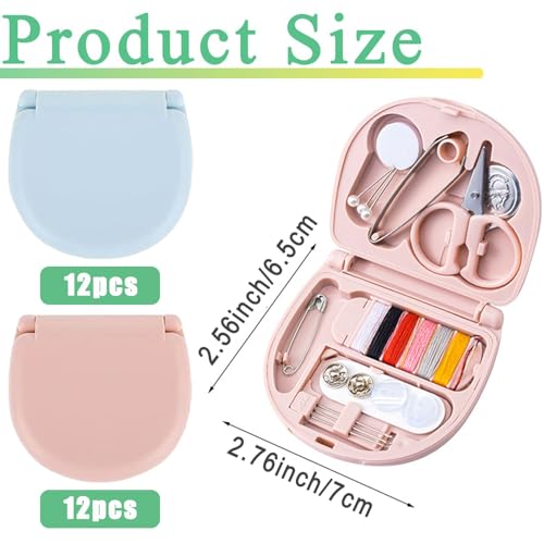8 Pack Mini Sewing Kits, Compact Travel Emergency Sewing Set with Threads, Scissors, Needles, Portable Repair Supplies for Beginners, Hotels, Travel, Charity