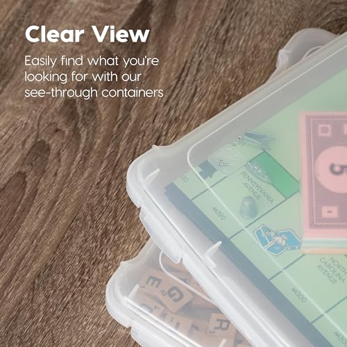 IRIS USA Board Game Storage |Made in USA| Slim Craft Case (10-Pack) - Clear - size: 10 Pack