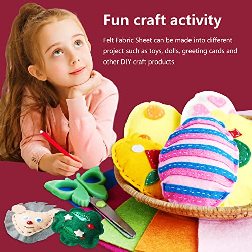 Jtnohx Color Felt Fabric Soft Felt Sheets for Crafts Brown Red 20Pcs 8"x12" - color: Brown Red