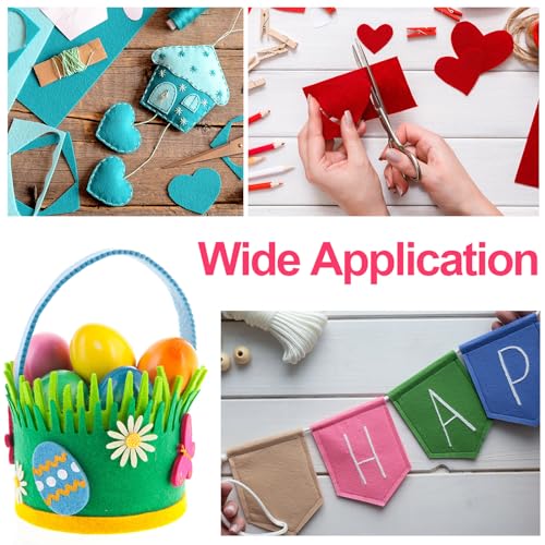 Reginary 120 Pcs 6 x 6 Inch Felt Sheets Bulk for Craft 40 Assorted Color - color: Classic, size: 6 x 6 Inch