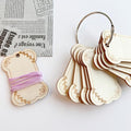 Floral Pattern Thread Keeper Bobbins, Embroidery Floss Drops, 2 x 3 inches, 30 Pack with Ring