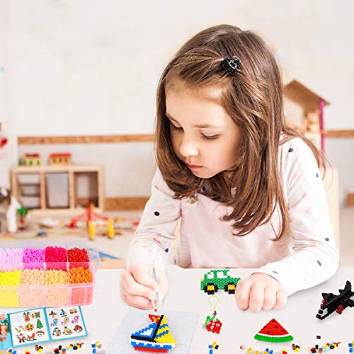 Meland Fuse Beads Kit, 5MM 24000 Beads in 24 Colors,Craft Gift for Age 5-12 - size: 24000 pcs without Iron