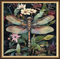 Redxing Counted Cross Stitch Kit for Beginners,Unprinted Needlepoint Kits for Beginners Cross Stitching Embroidery Kit 11CT Stitches kit-Dragonflies Collect Honey 18x18 inch - color: KitsColor18
