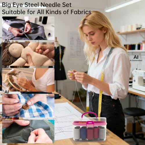 40piece Stainless Steel Needles for Hand Sewing,Steel Sewing Needles Kit