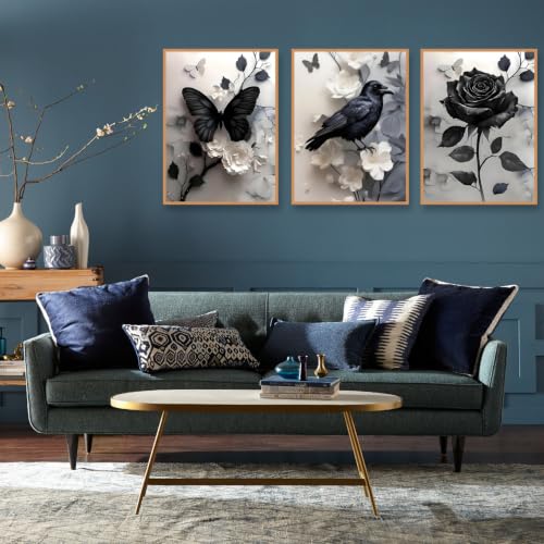 6 Packs Gothic Stamped Cross Stitch Kits - Butterfly Counted Cross Stitch Kits for Beginners Adults, Needlepoint Cross-Stitch Patterns Dimensions Embroidery Kits Arts and Crafts - color: SZX-63-012-018-US