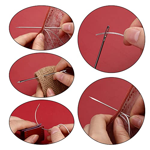 Waxed Thread, Upholstery Needle and Thread 32 Yards Light Gray - color: Light Gray, size: 32Yard