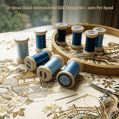 Natural 100% Mulberry Handmade Embroidery Silk Thread Silk Floss (56) - color: 56