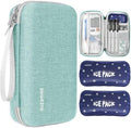 suzamed Insulin Cooler Travel Case, 2x150g Ice Pack TSA Approved, Green - color: Green