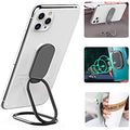 Cell Phone Ring Holder Finger Kickstand, CLZWiiN Foldable 360° Rotation Cellphone Stand for Desk, Office Desktop, Magnetic Car Mount, Metal Multi-Angle for Phone Back Grip (Gun Black) - color: Gun Black