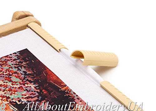 Needlepoint Embroidery Tapestry Scroll Frame Made of Organic Beech, Wooden Cross Stitch Frame, Needlepoint Holder, Stitching Frame (7.8" х 9.4") - size: 7.8" х 9.4"