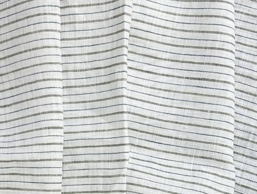 100% Linen Fabric – Lightweight Prewashed – Horizontal Stripe Patterns – Precut Style – Soft & Breathable – 52” Width – by The Linen Lab (Green & Blue 4774, 1 Yard pre Cut) - color: Green & Blue 4774, size: 1 yard pre cut