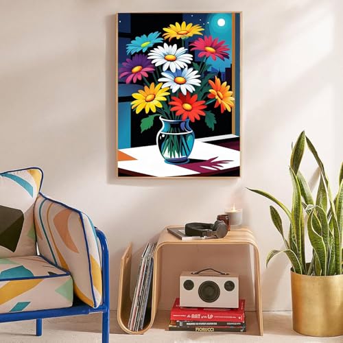 Flowers Stamped Cross Stitch Kits for Adults Beginner, Counted Cross Stitch Kits Printed Stitching Cute Patterns Dimensions Needlepoint Art Crafts Embroidery Kits for Adults - color: Cross Stitch-1215-9