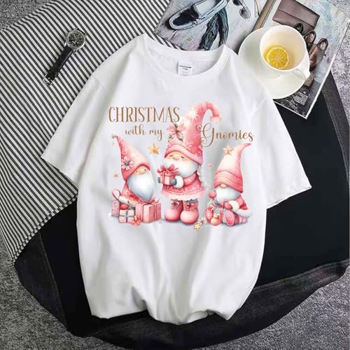 Christmas Iron On Patches Winter Holiday Theme Heat Transfer Decals for Kids Clothing Xmas Party Decorations 5 Sheets - color: Christmas