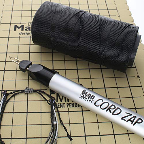 The Beadsmith Knot It Waxed Polyester Cord – Black Color – 0.7mm Diameter – Light Wax, 144 Meters (472 Feet) Per Spool – Make Jewelry, Macrame, Friendship Bracelets and DIY Crafts - color: Black