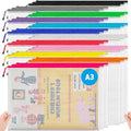 JARLINK A3 Mesh Zipper Pouch, Extra Large Waterproof File Bags, 36 Pcs - style: 36pcs