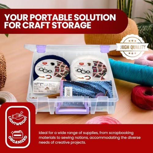 ArtBin Essentials 12 x 12 One-Compartment Craft Box, Clear - color: Purple, size: 1 Pack