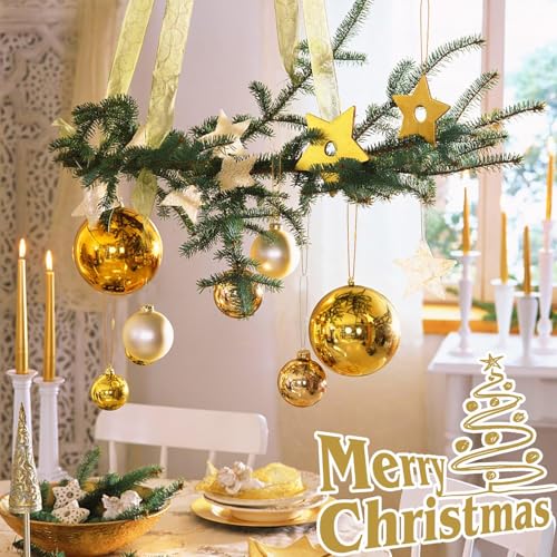 JUNEBRUSHS 600Pcs Christmas Ornament Hooks, Ornament Hangers with Snap - color: Gold Silver
