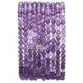 BEADIA Faceted Natural Amethyst Crystal Stone Round Loose Semi Gemstone Beads for Jewelry Making 3-3.5mm 38cm - color: Amethyst Faceted, size: 3-3.5mm