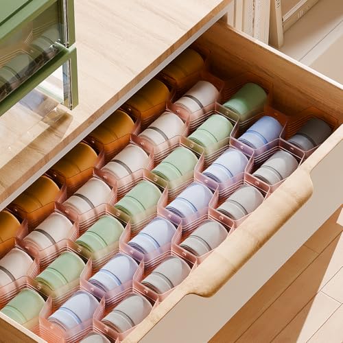 Honeycomb Separator Adjustable Drawer Organizer Divider for Underwear Belt-Scarf Socks Organizer (Pink(1pc)) - color: Pink(1pc)