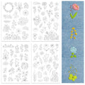 Peacoblue Wildflower Stick and Stitch Embroidery Patterns, Water Soluble - color: Wildflower