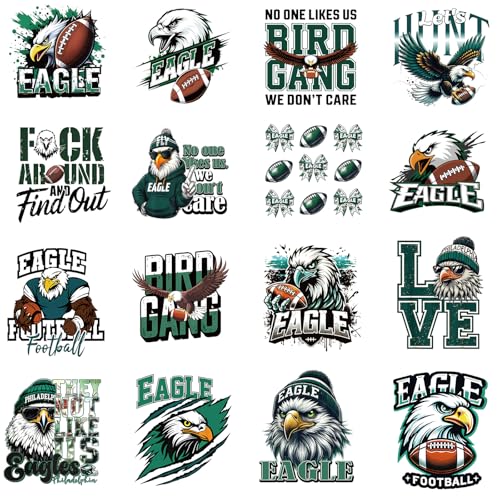 16 Pcs Football DTF Transfers Ready to Press - style: Football Mascot
