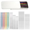 Goktvai 47pcs Knitting Tools Set, 30 Yarn Snag Repair Needles (15 Short +15 Long) 9 Large Eye & 8 Bent Tapestry Needles with Storage Box for Crochet Repair Sweater & Fabric Maintenance Accessories