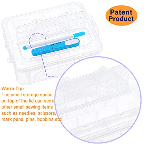 New brothread 3 Layer Stackable Clear Storage Box Organizer - size: 3 Layers
