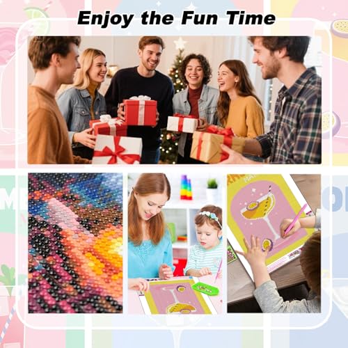 EIBEILI Diamond Art Kits for Adults-6P Wine Cocktail Diamond Painting Kits - color: DP03814