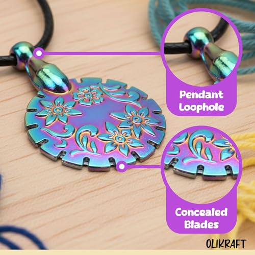 Olikraft 4-Pack Yarn Cutter Pendants (Rainbow) - color: Rainbow