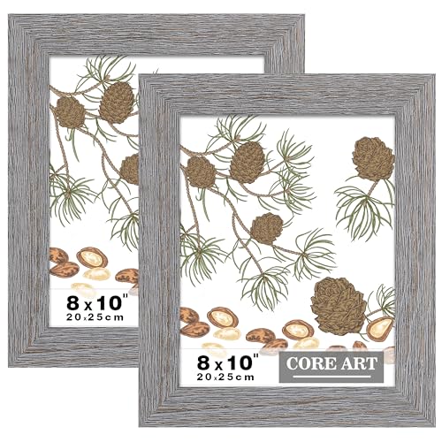 CORE ART 8x10 Picture Frame, Solid Wood Rustic Dark Gray, 2 Pack - color: Dark Grey, size: 8x10 - 2 pack