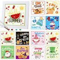 Trandraft 13 Pcs Seasonal Holiday Small Diamond Art Kits for Adults Craft - style: Cartoon Style