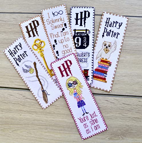 Personalized.Design Cross Stitch Bookmark Kit with Luna Lovegood Quote 'You're just as Sane as I am' - color: Luna