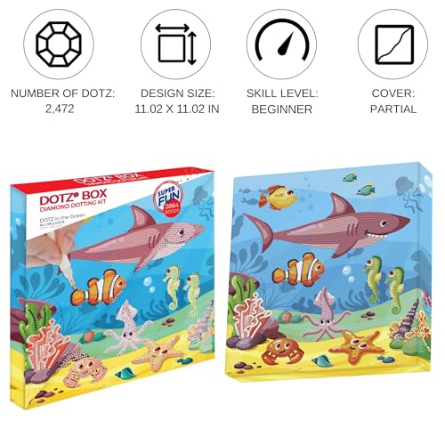 DIAMOND DOTZ in The Ocean Animal Diamond Painting Kit for Adults with Gems - color: DOTZ in the Ocean
