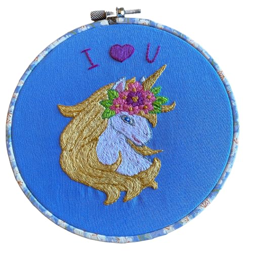 Horse Hand Embroidery Pattern Kit Fun Modern Water Soluble Embroidery Patterns - Easy to Use for Beginner to Adult - color: Horses