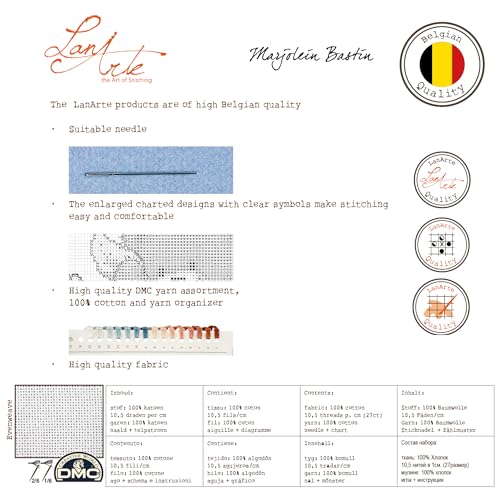 Lanarte Counted Cross Stitch Kit: Flowers (Evenweave) - style: Flowers
