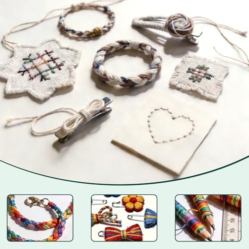 Blue Green Gradient Color Embroidery Floss - Cross Stitch Threads - Friendship Bracelets Floss - Crafts Floss - 14 Skeins Per Pack Embroidery Floss - color: Blue Green Gradient