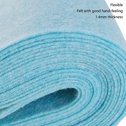 Jtnohx Soft Felt Fabric Flexible Craft Felt Sheets Light Blue 6" 20Pcs - color: Light Blue