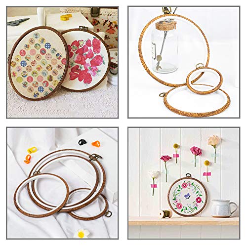 guofa 9.6’’ Round Embroidery Hoops, 5PCS 25CM Cross Stitch Frames - size: 9.6inch