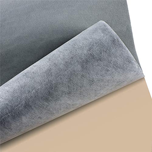 Mesheshe 2PCS Self Adhesive Felt Sheets, DIY Felt Adhesive Sheet for Art & Crafts, Peel and Stick Felt for Drawer/Jewelry Box Felt Liner, Solid Color Felt Wallpaper (14.6" x 39.4", Grey) - color: Gray