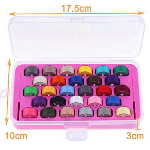 New brothread 28pcs Size A SA156 Prewound Bobbin Thread - Assorted Colors - color: Assorted Color SA156 90WT
