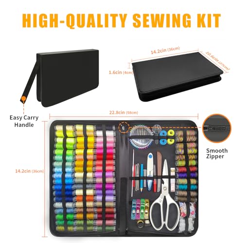 66 Color Sewing Kit for Adults,305 Pcs Portable Needle and Thread Kit
