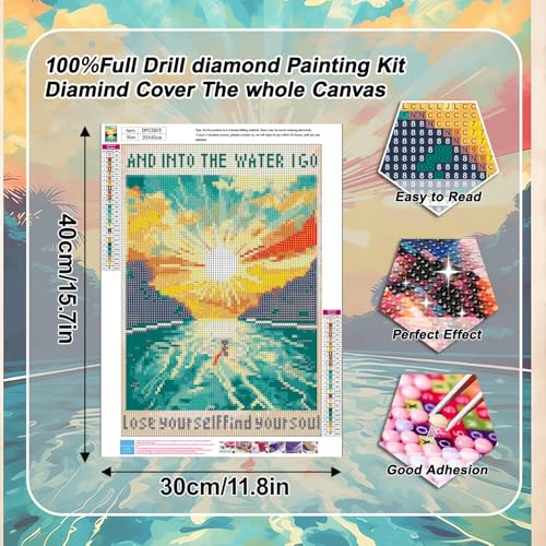 EIBEILI Diamond Art Kits for Adults Sunrise Sunset Landscape Diamond12X16in - color: DP03805