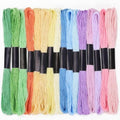 Embroidery Floss 16 Skeins 8.7 Yard Macaron Colors Friendship Bracelet String Cross Stitch Threads for Jewelry Making Bracelet Stitching Thread Floss Bracelets Making Yarn - color: Macaron Colors