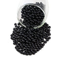 YouLuo 200Pcs Glass Pearl Beads for Jewelry Making,Glass Beads for Bracelet - color: Black